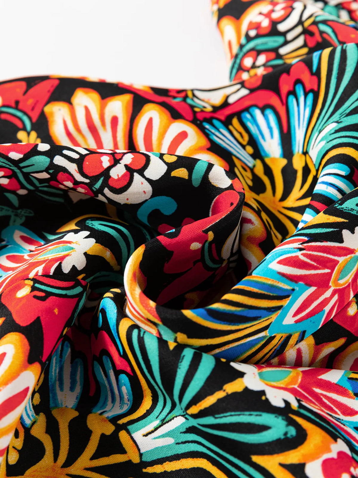 Floral Print Thin Straps High Waist Maxi Dress - Ladyez