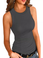 Full Size Ribbed Round Neck Tank Plus Size