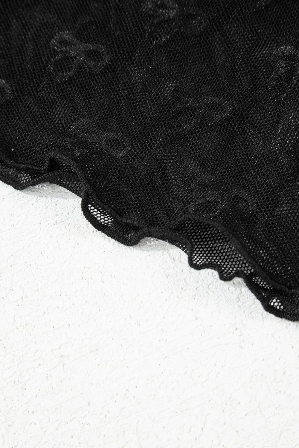 Sheer Mesh Short Sleeve Top - Ladyez