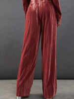 Velvet Lapel Collar Blazer & Pants Set