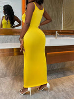 Scoop Neck Maxi Cami Dress - Ladyez