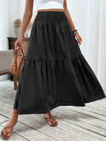 Smocked Waist Tiered Skirt