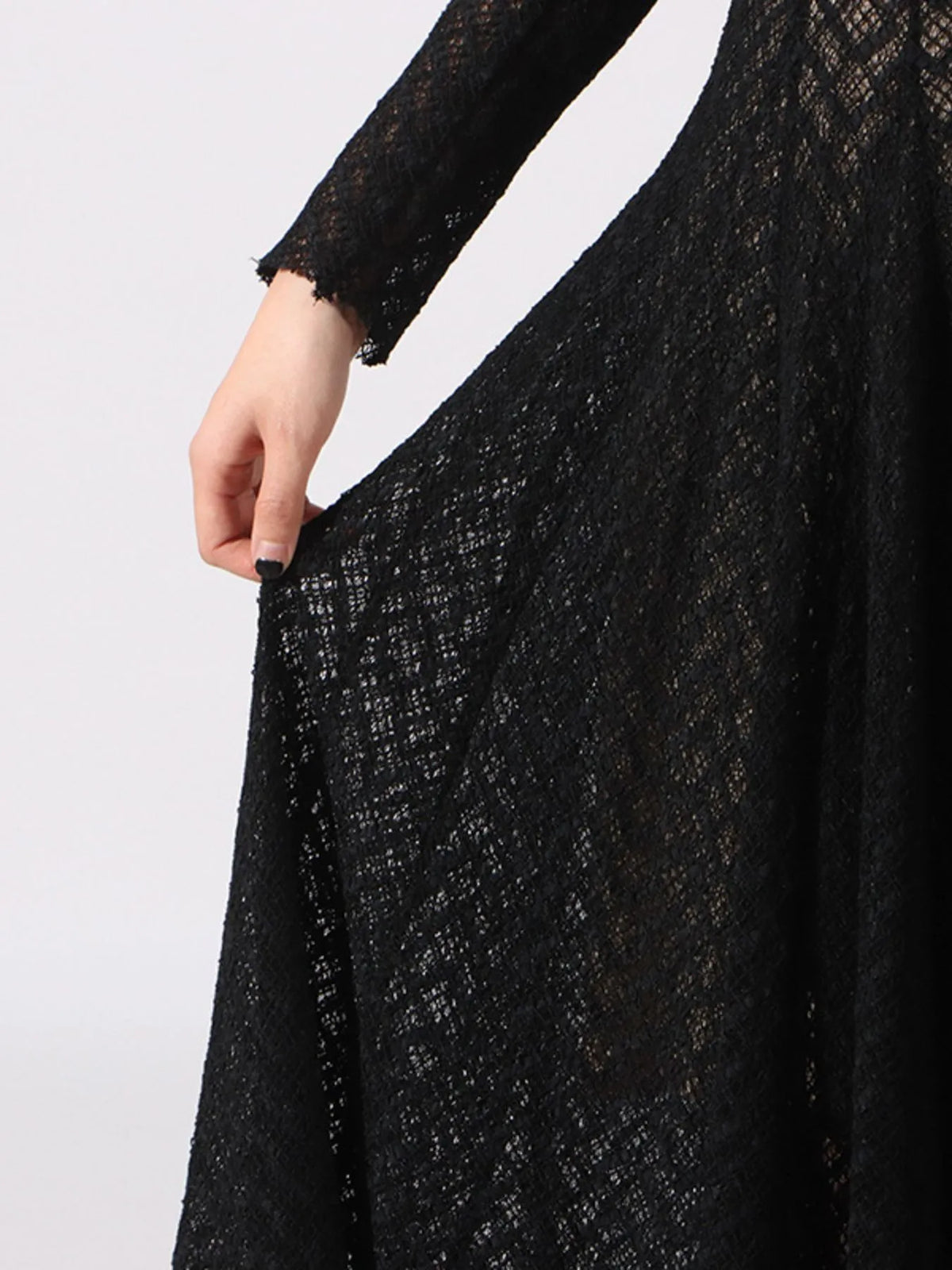 Lace Mock Neck Long Sleeve Dress