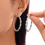 Christmas Twisted Hoop Earrings