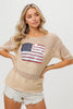 BiBi Sequin American Flag Knit Cover Up