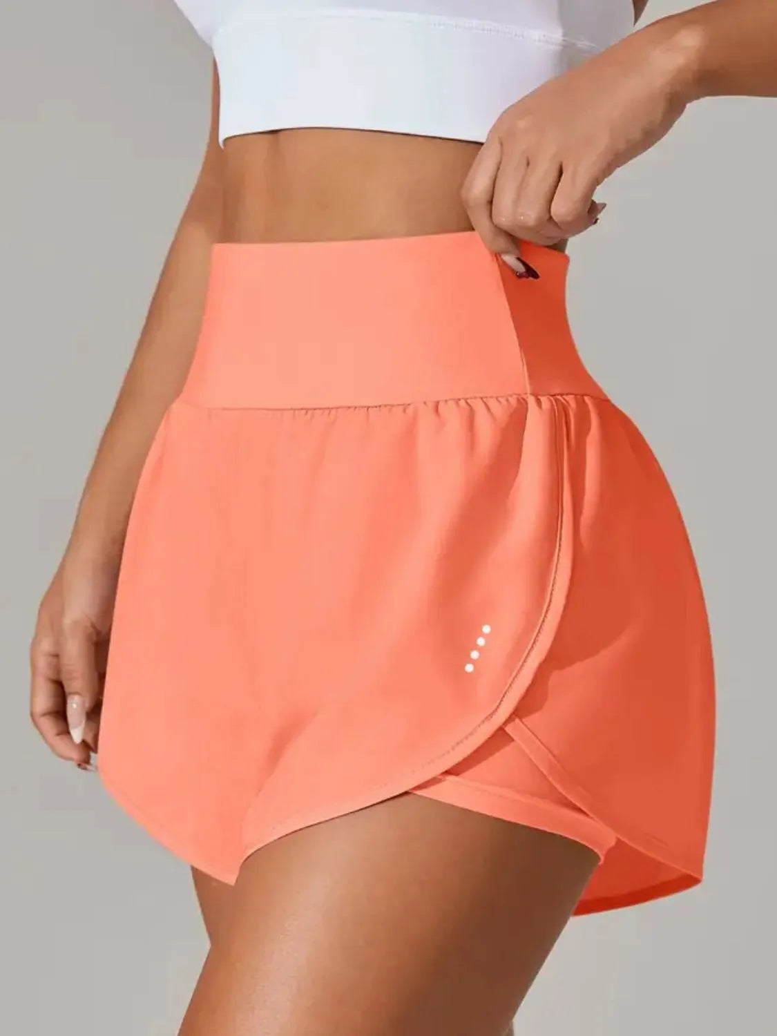 Pocketed High Waist Active Shorts - Ladyez