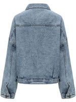 Button Down Drop Shoulder Denim Jacket