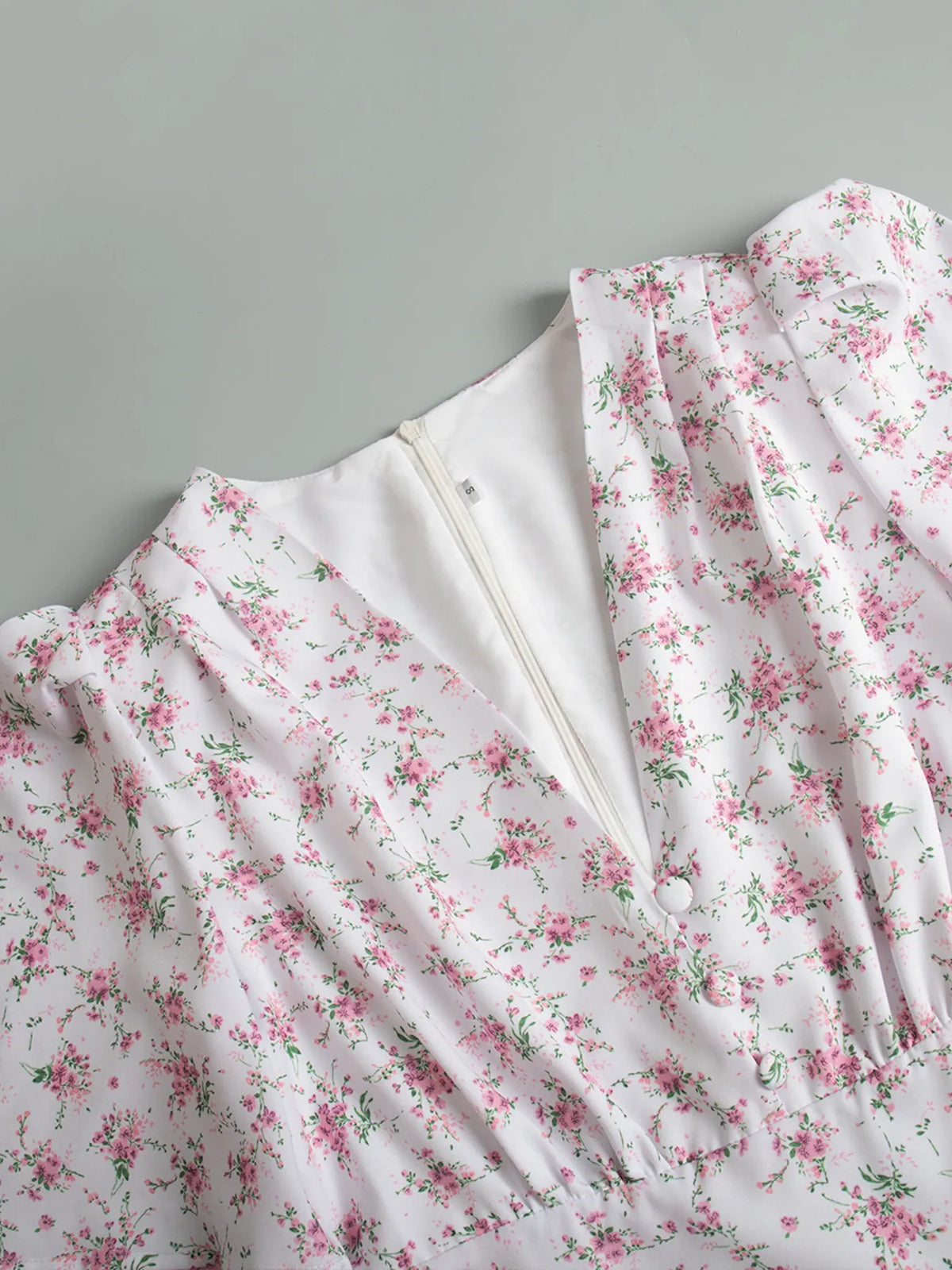 Floral Print Short Sleeve Dress
