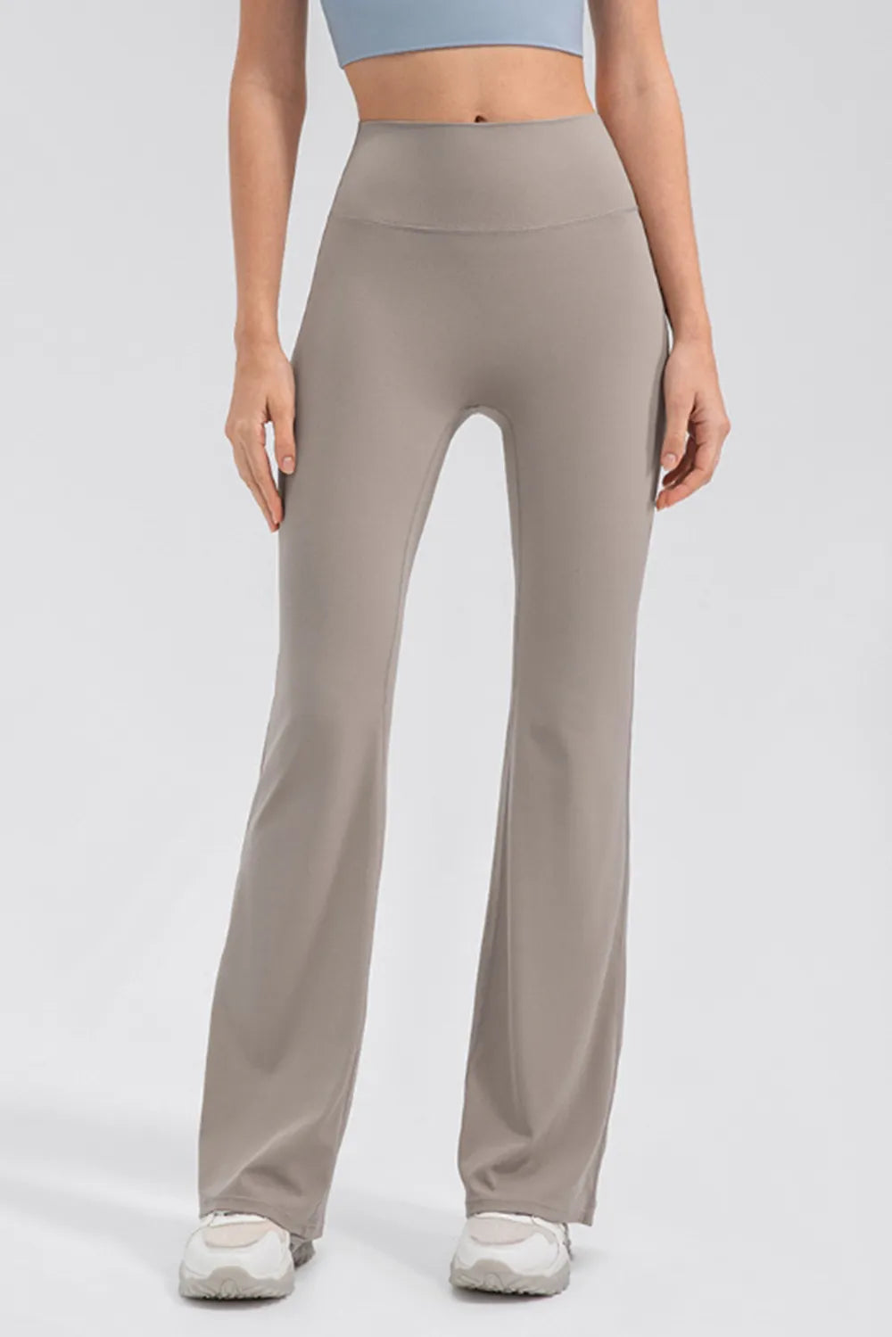 High Waist Straight Active Pants - Ladyez