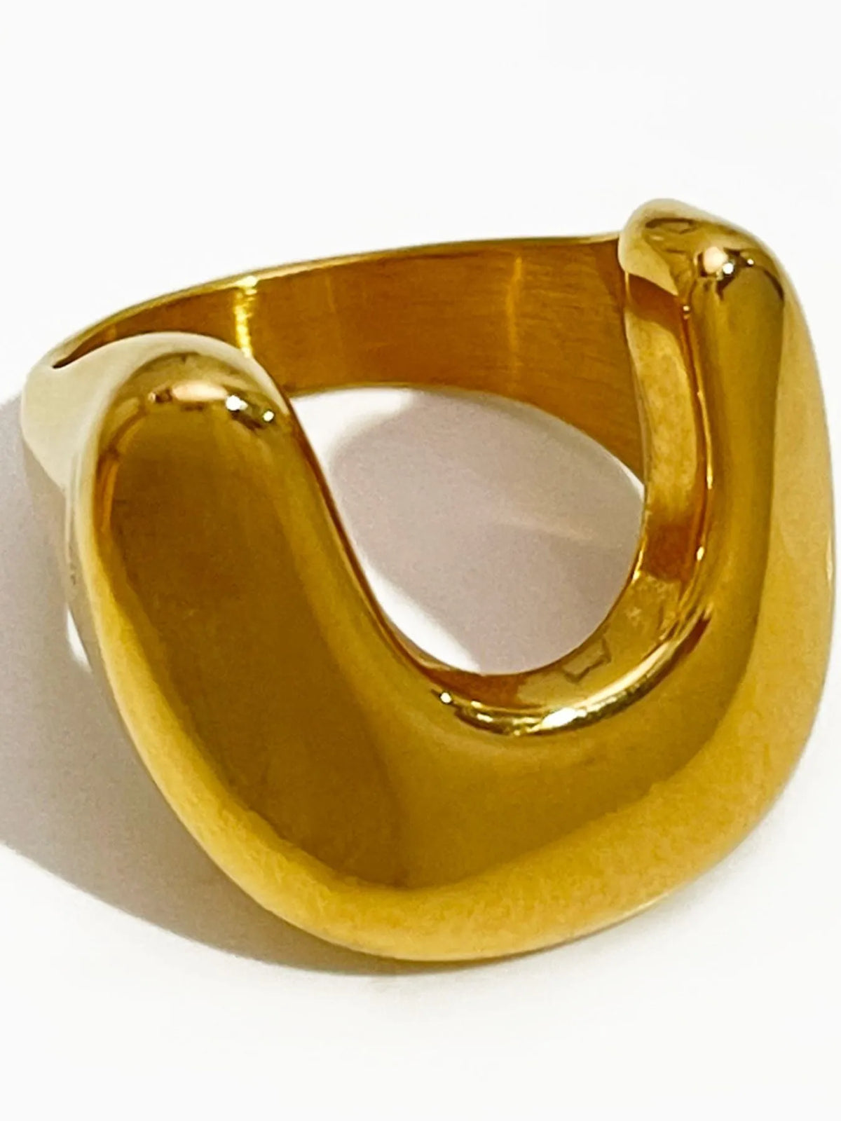 18K Gold-Plated U-Shaped Ring - Ladyez