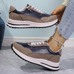 Zipper Detail Lace Up Sneakers