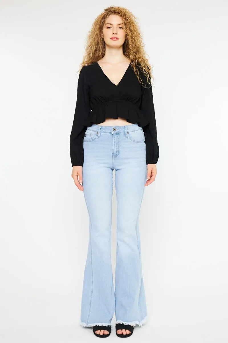 Kancan High Rise Curvy Flare Jeans - Ladyez