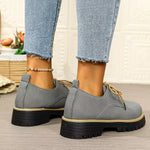 Lace-Up Platform Loafers