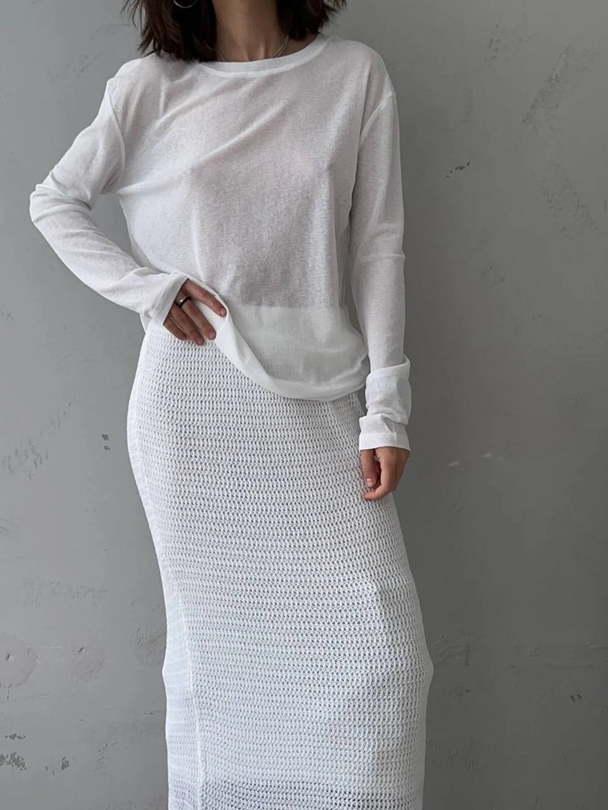 Knotted Long Sleeve T-Shirt