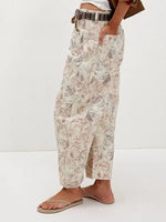 Printed Wide Leg Jeans