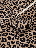 Leopard Print Long Sleeve Hoodie with Pocket