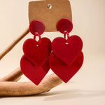 Acrylic Heart Drop Earrings
