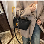 Textured Crossbody Bag with Top Handle