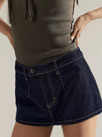Classic Wash Denim Mini Skort