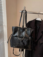 Quilted Chain Decor Backpack Bag