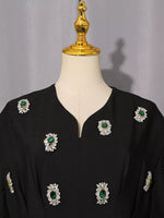 Embellished Puff Sleeve Midi Dress