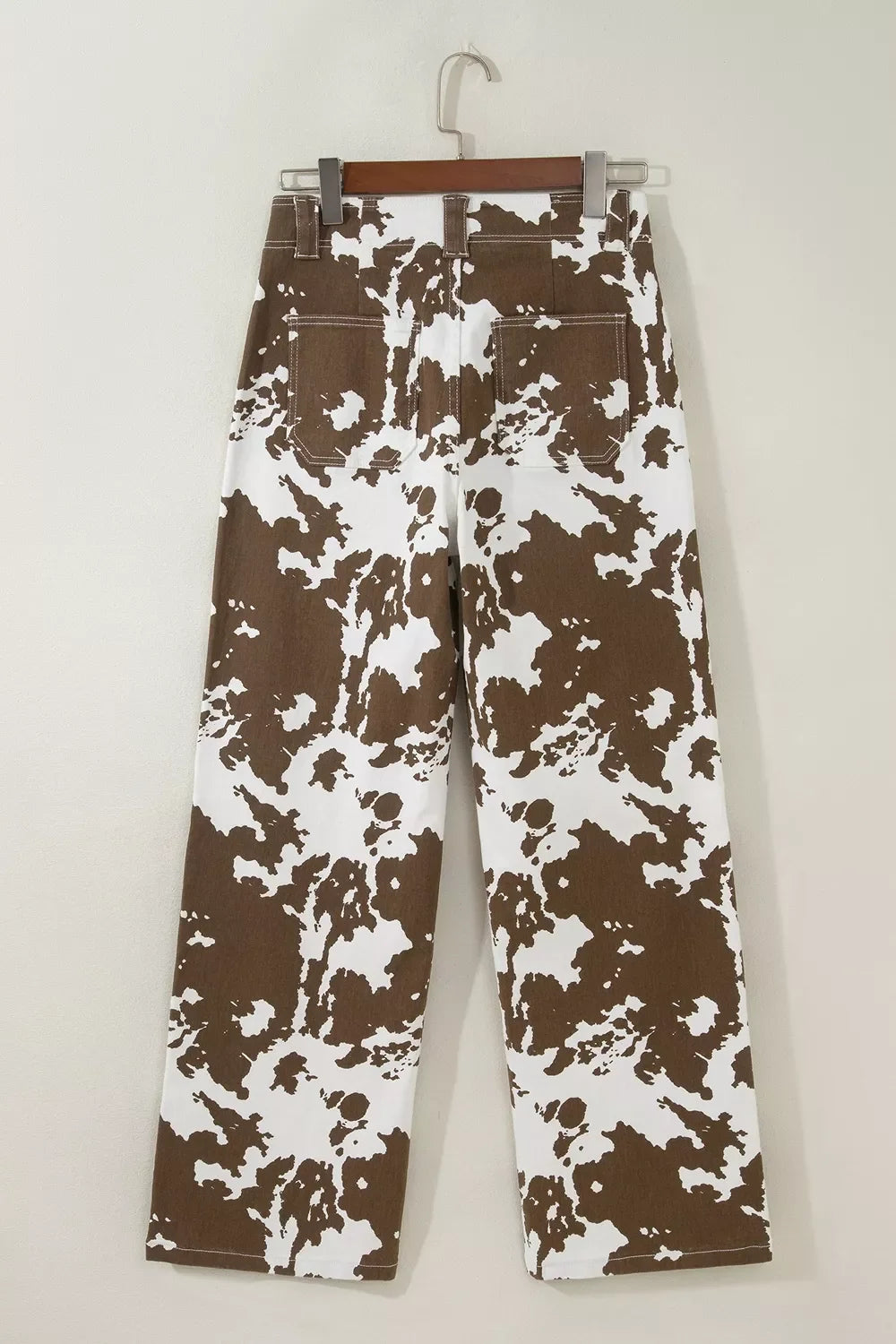 Abstract Pattern Regular Fit Full-Length Western Style Jeans