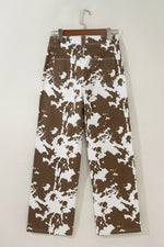 Abstract Pattern Regular Fit Full-Length Western Style Jeans