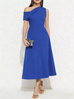 One-Shoulder Midi Dress