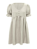 Puff Sleeve Babydoll Mini Dress
