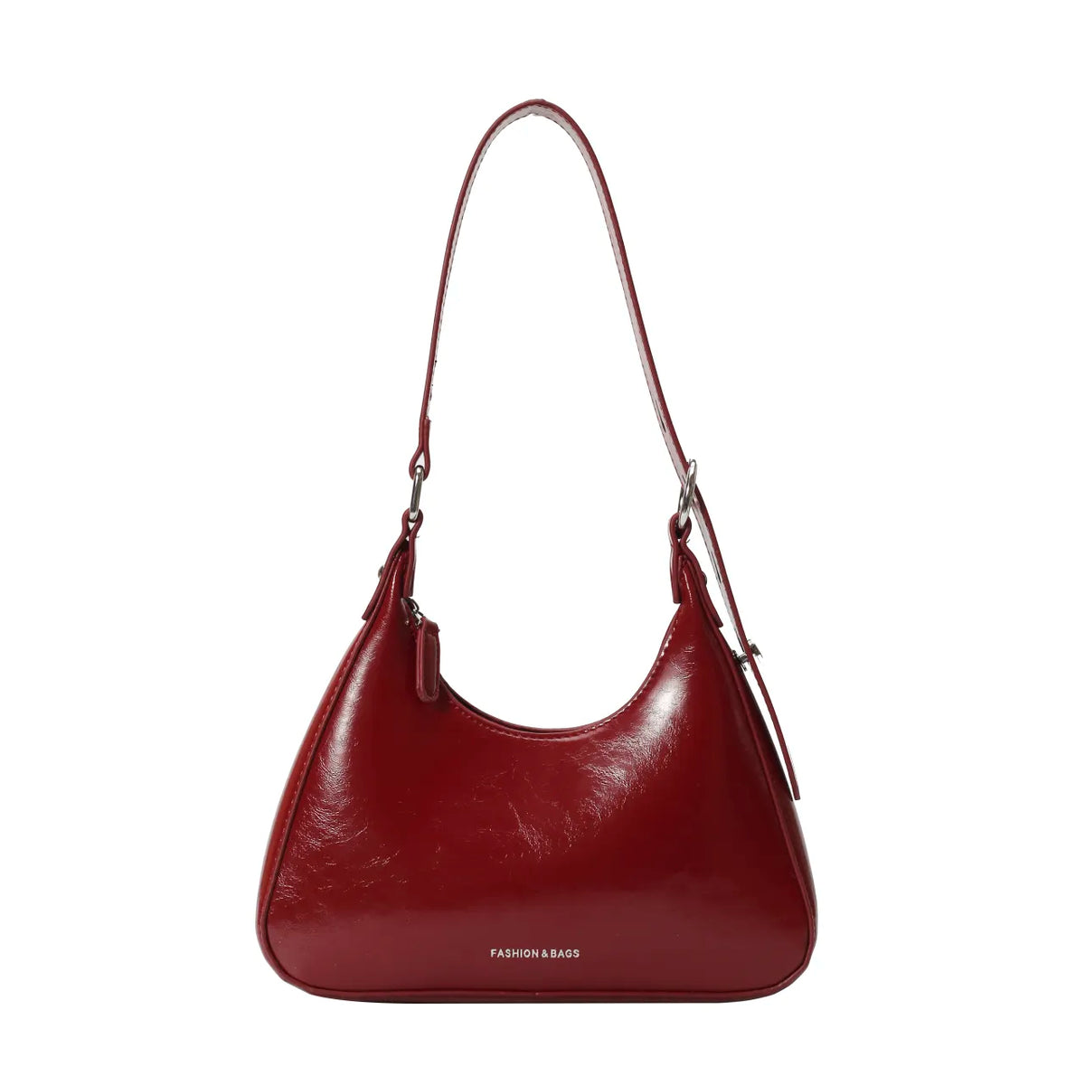 Adjustable Strap PU Leather Shoulder Bag - Ladyez