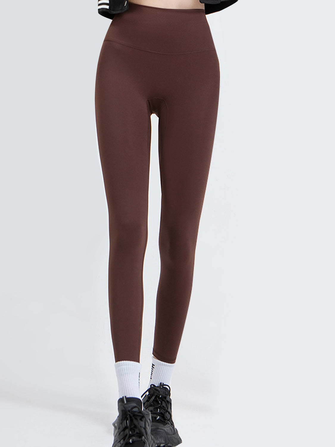 Wide Waistband Sports Leggings - Ladyez
