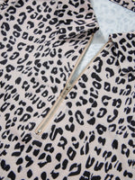 Leopard Print Cap Sleeve Top and Shorts Summer Set