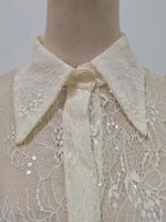 Ruffled Hem Lace Long Sleeve Dress