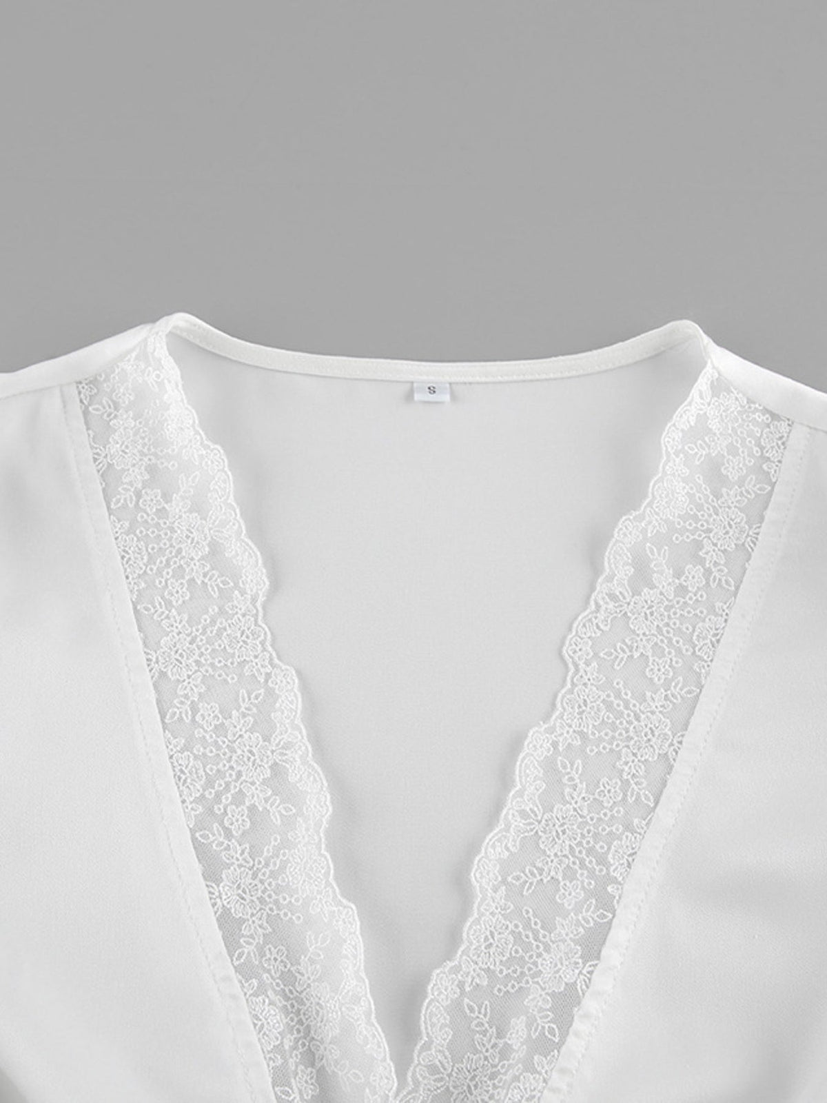 Lace Trimmed Top and Skirt Two-Piece Set