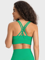 Millennia Crisscross Scoop Neck Active Tank - Ladyez