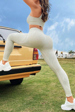 Wide Waistband Long Active Pants - Ladyez