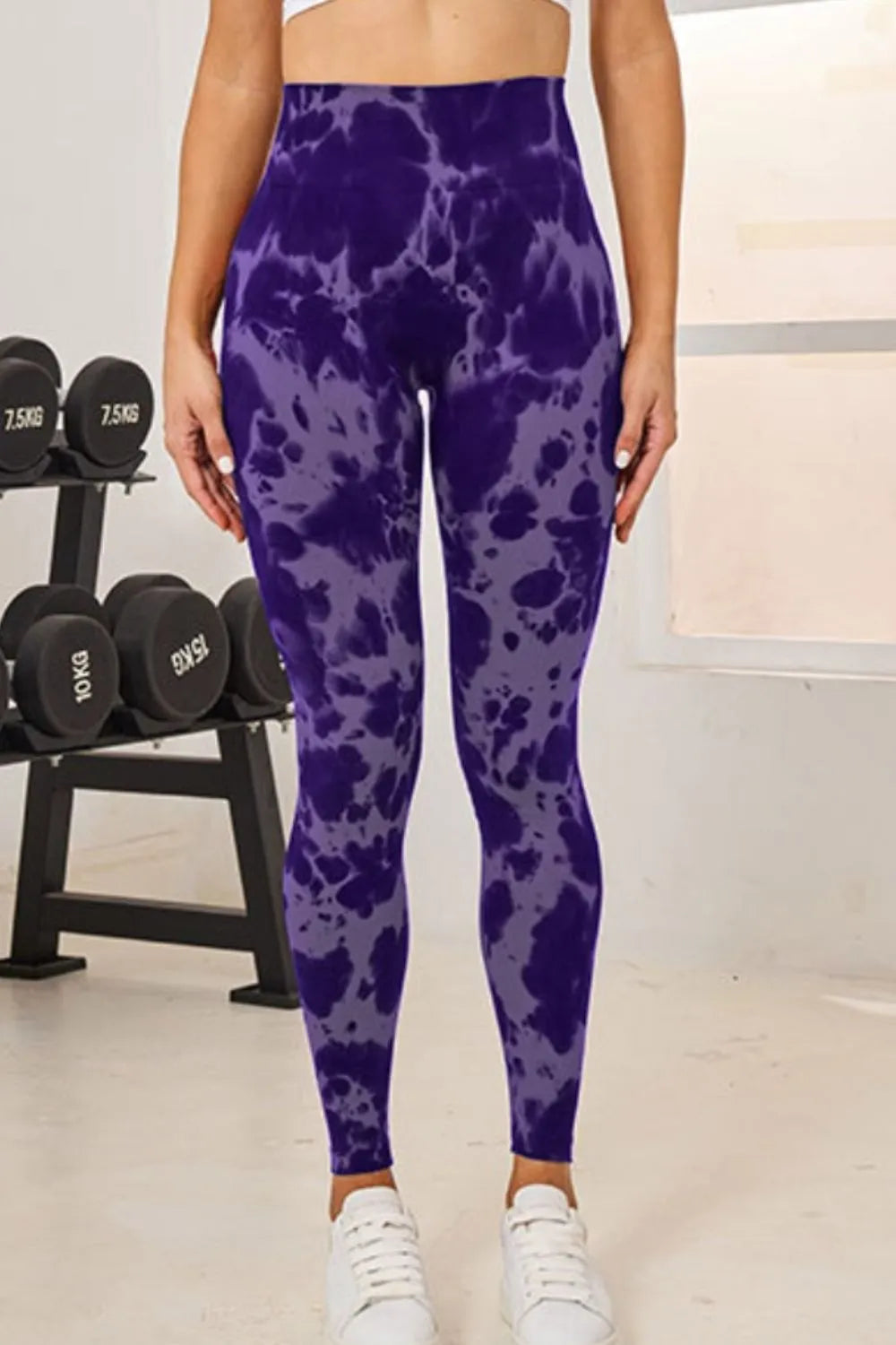 Tie-Dye High Waist Active Leggings - Ladyez