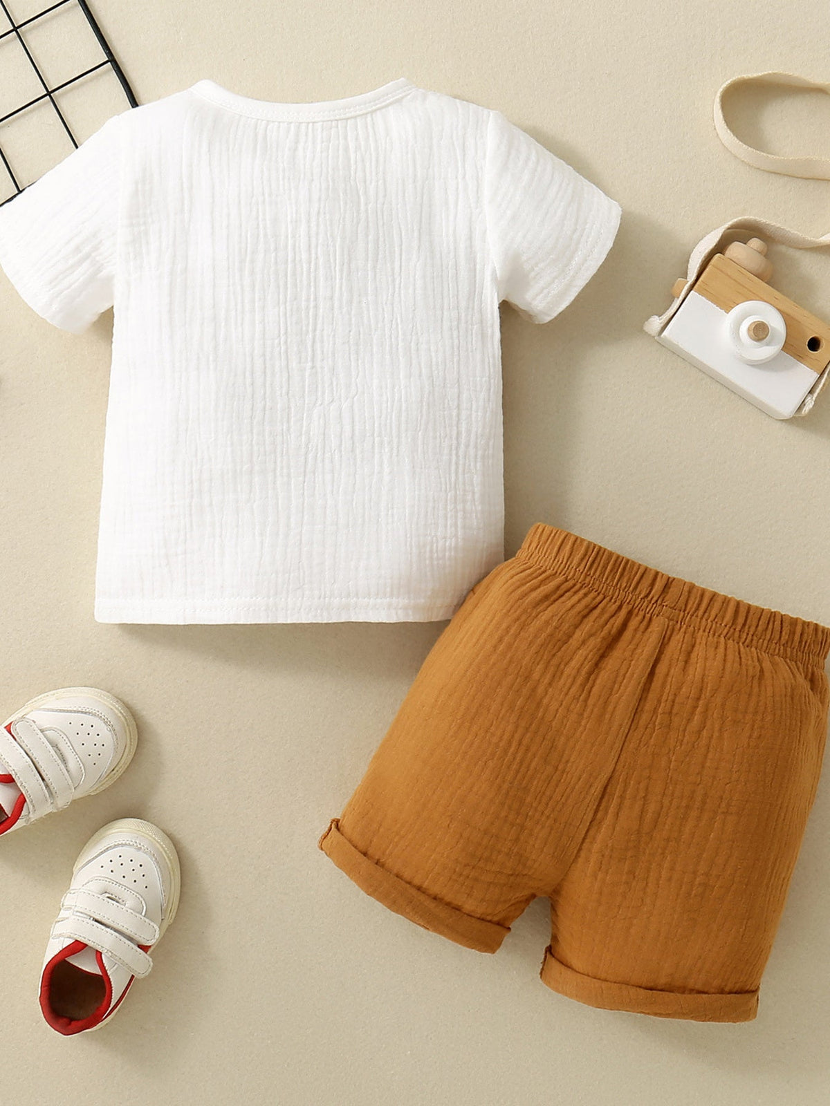 Children's Color Block Top and Shorts Set