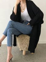 Chunky Knit Open Front Cardigan