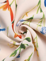 Floral Print Square Neck Casual Maxi Dress