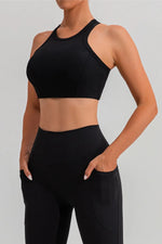 Round Neck Racerback Active Tank - Ladyez