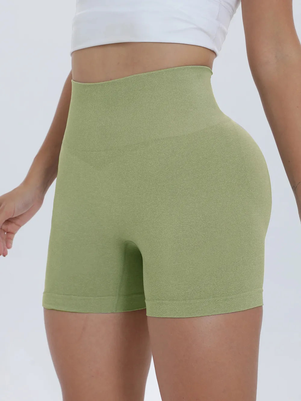 High Waist Active Shorts - Ladyez