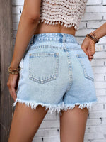 Raw Hem Denim Shorts
