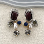 Zinc Alloy Heart Dangle Earrings