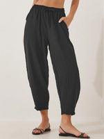 Full Size Drawstring Cropped Jogger Pants Plus Size