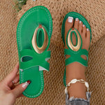 Open Toe Golden Accent Sandals