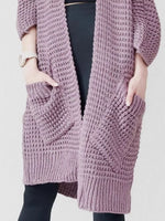 Full Size Chunky Knit Open Front Cardigan Plus Size