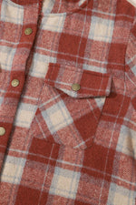 Fleece Lined Plaid Hooded Jacket