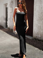 Devine Spaghetti Strap Bodyline Maxi Dress - Ladyez