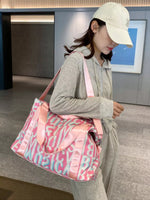 Letter Print Travel Bag